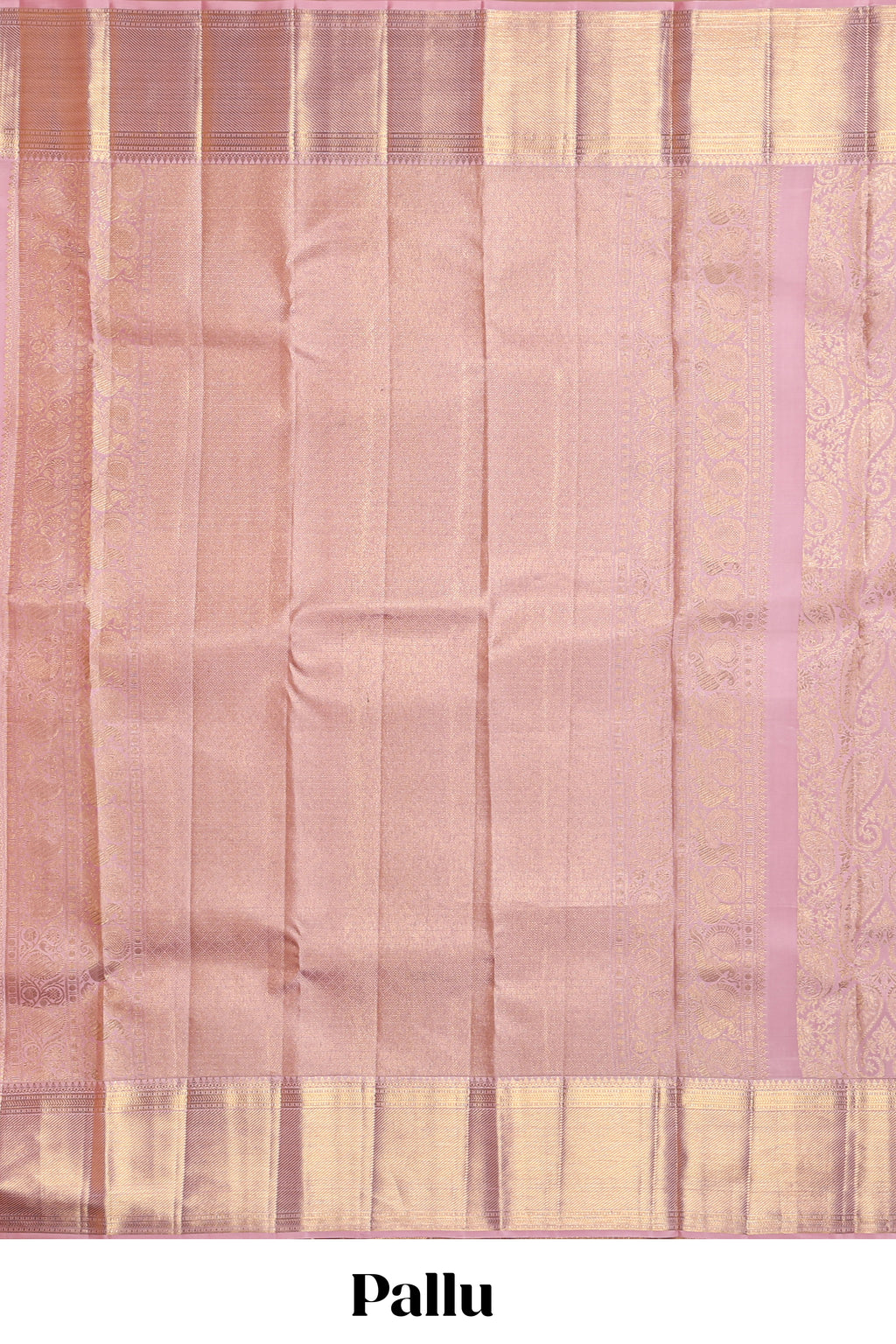 Pink zari motifs design swayamvara pattu saree with self zari border and matching blouse