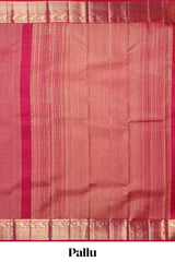 Red unique zari design swayamvara pattu saree with self zari border and matching blouse