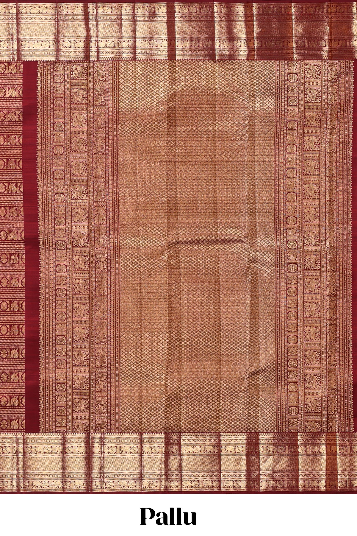 Maroon striped bird zari design swayamvara pattu saree with self zari border and matching blouse