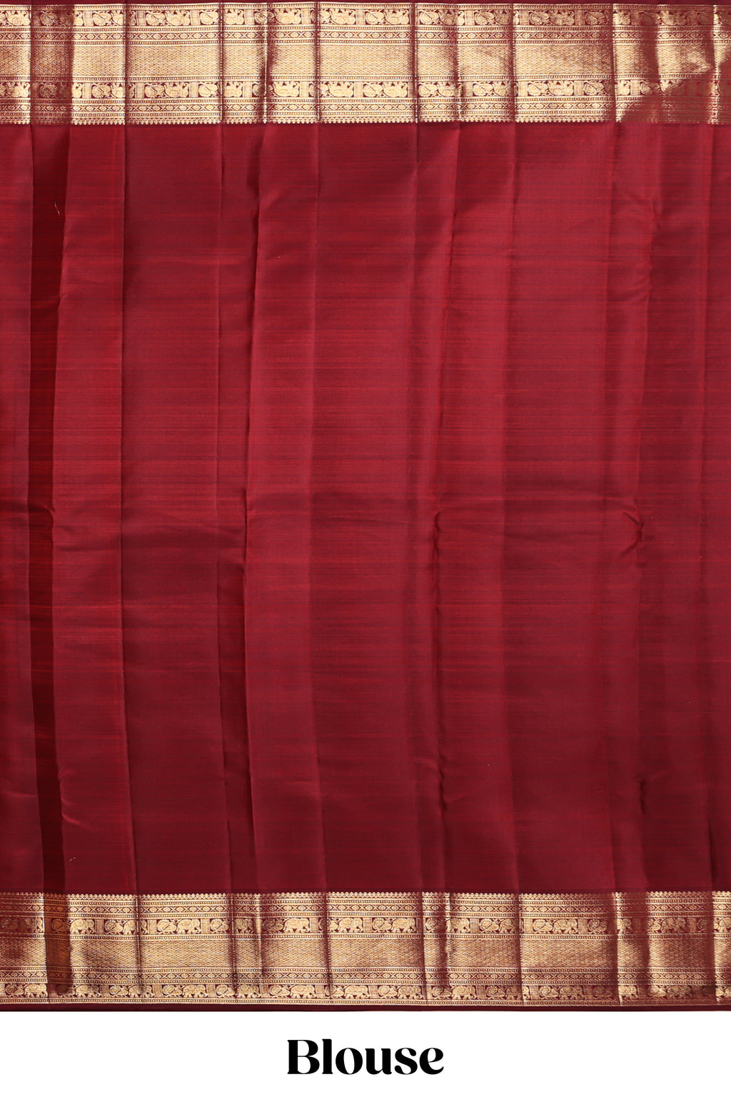 Maroon striped bird zari design swayamvara pattu saree with self zari border and matching blouse