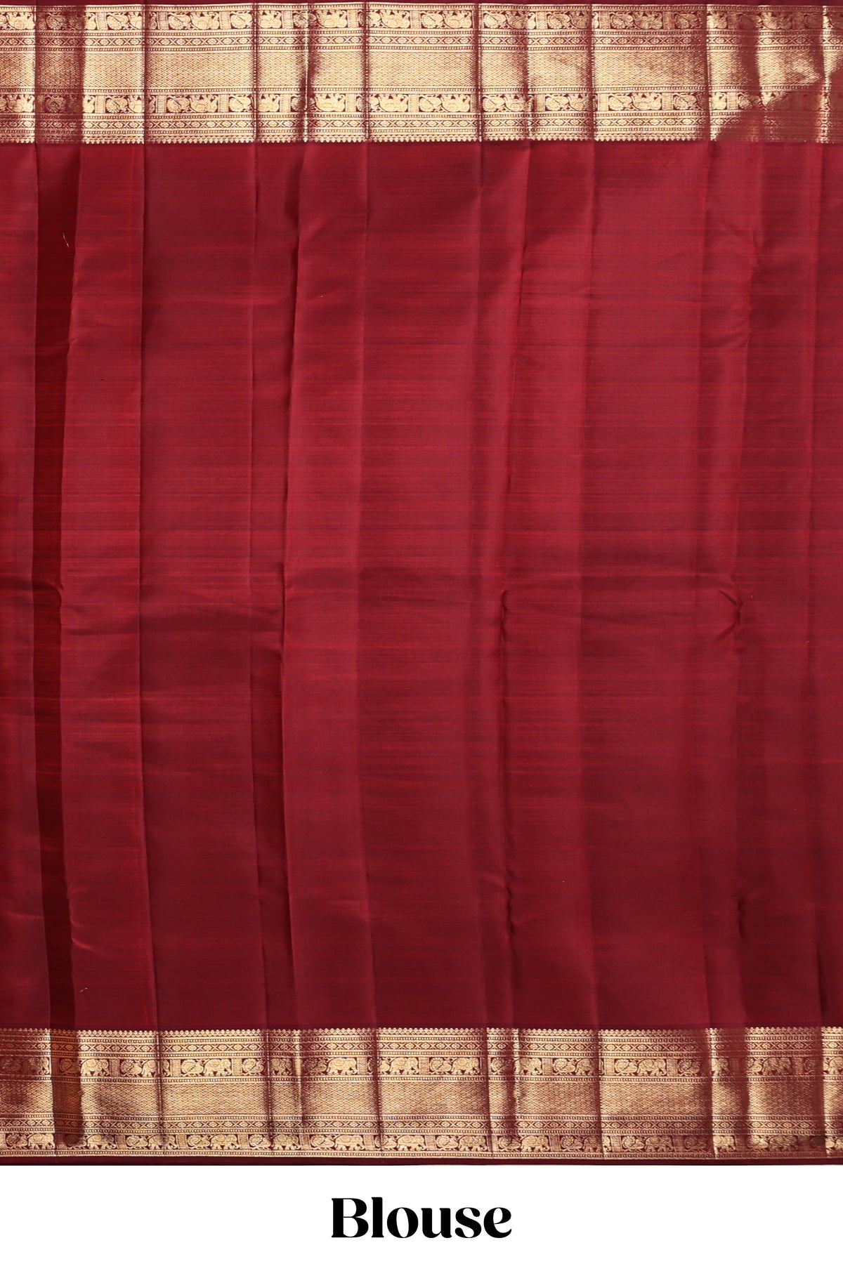 Maroon striped bird zari design swayamvara pattu saree with self zari border and matching blouse