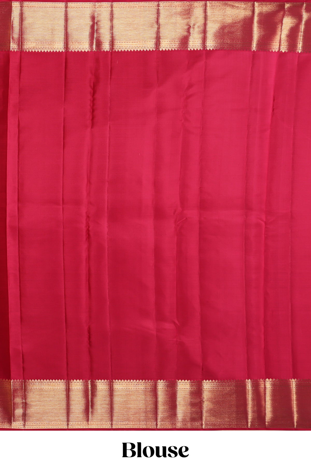 Rani pink unique zari design swayamvara pattu saree with self zari border and matching blouse