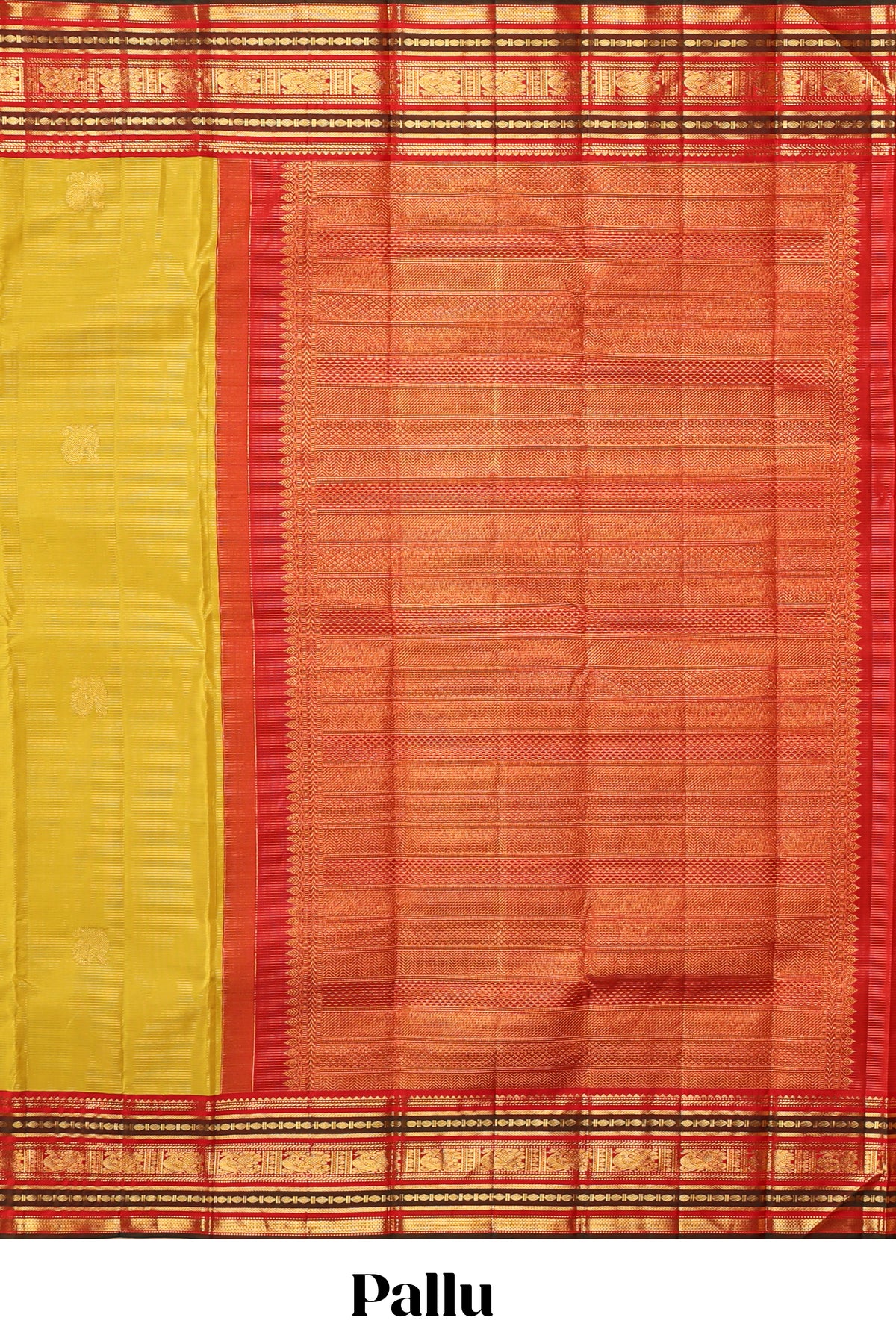 Mustard yellow bird motifs zari design swayamvara pattu saree with contrast border and blouse