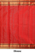 Mustard yellow bird motifs zari design swayamvara pattu saree with contrast border and blouse