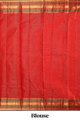 Mustard yellow bird motifs zari design swayamvara pattu saree with contrast border and blouse