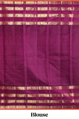 Pink floral motifs zari design swayamvara pattu saree with contrast zari border and blouse