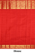 Yellow & white dual shade checked motifs zari design swayamvara pattu saree with contrast zari border and blouse