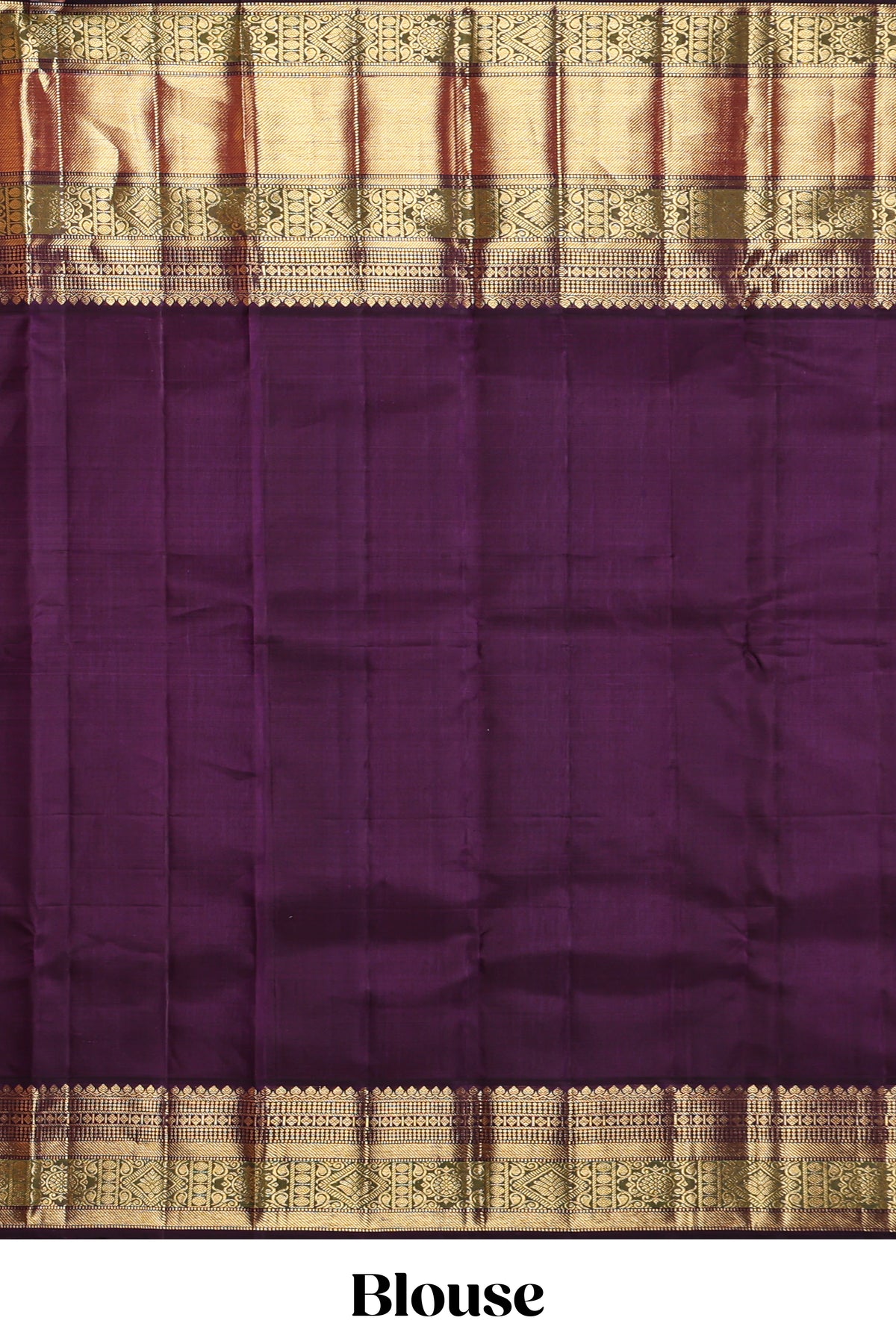 White striped zari design swayamvara pattu saree with contrast zari border and blouse