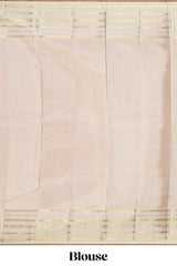 Yellow checked and butta designed swayamvara pattu saree with contrast border with zari stripes and pallu comes with cream color plain blouse