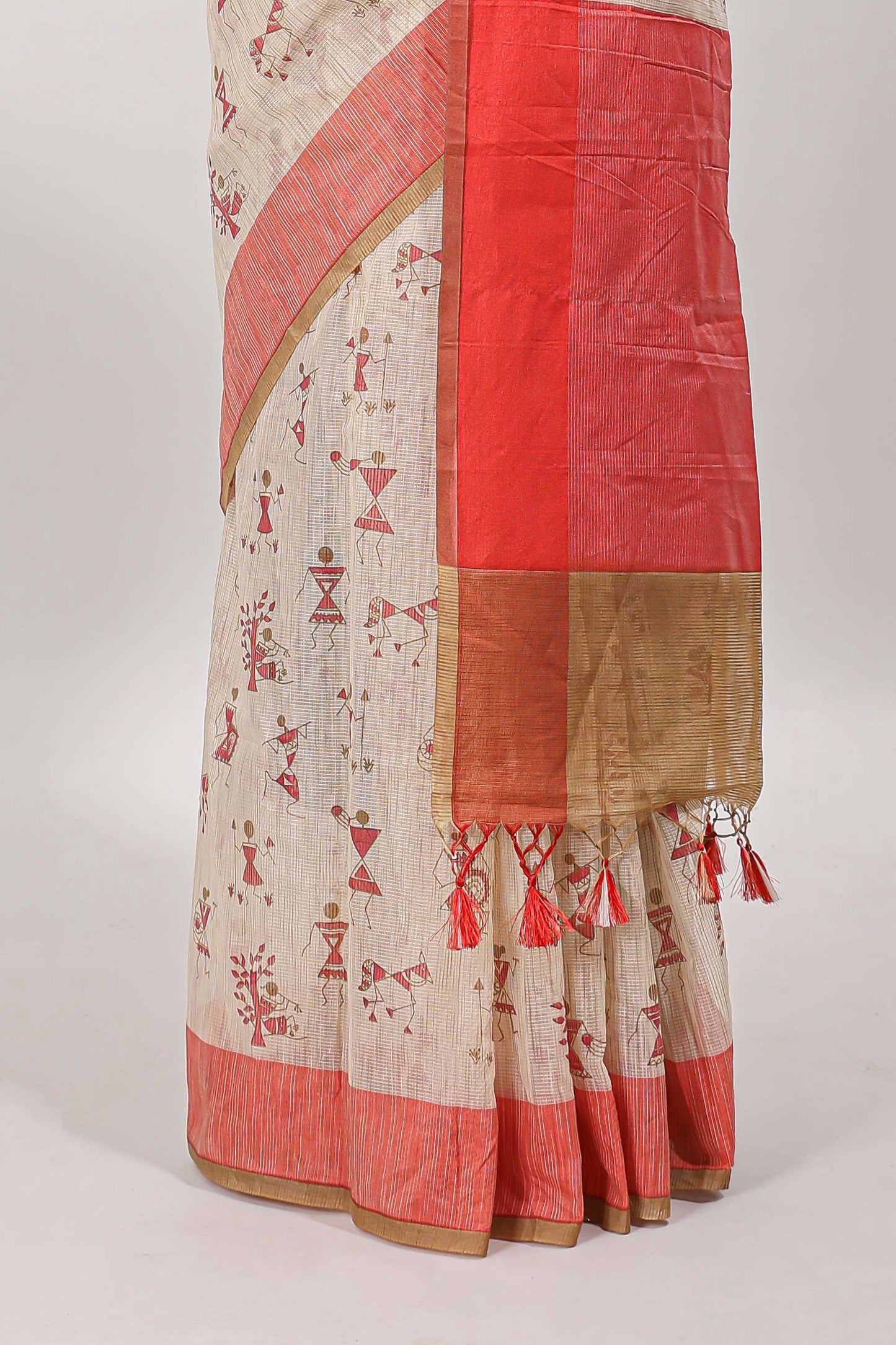Sandal Designer Pallu Kota Saree