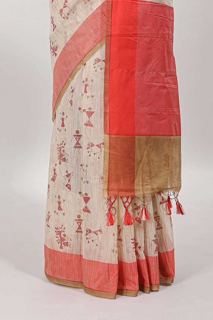 Sandal Designer Pallu Kota Saree