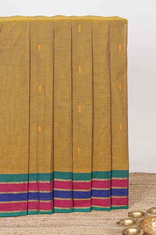 Sandal butta chettinad cotton saree