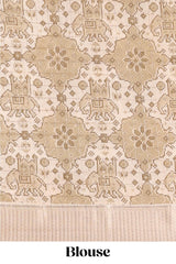Sandal casual wear chanderi cotton saree