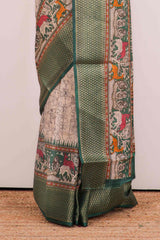 Sandal contrast border silk