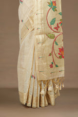 Sandal elegant motif saree