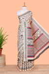 Sandal khadi cotton warli saree