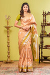 Sandal luxury silk zari stripe saree