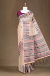 Sandal munga cotton butta saree