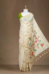 Sandal munga cotton floral saree
