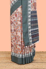  Sandal pallu detail saree