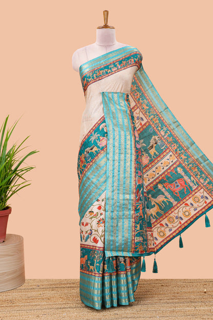 Sandal silk dola fabric