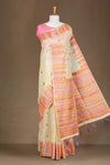 Sandal textured cotton saree