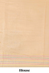 Sandal traditional chanderi saree hand stitched embroidery