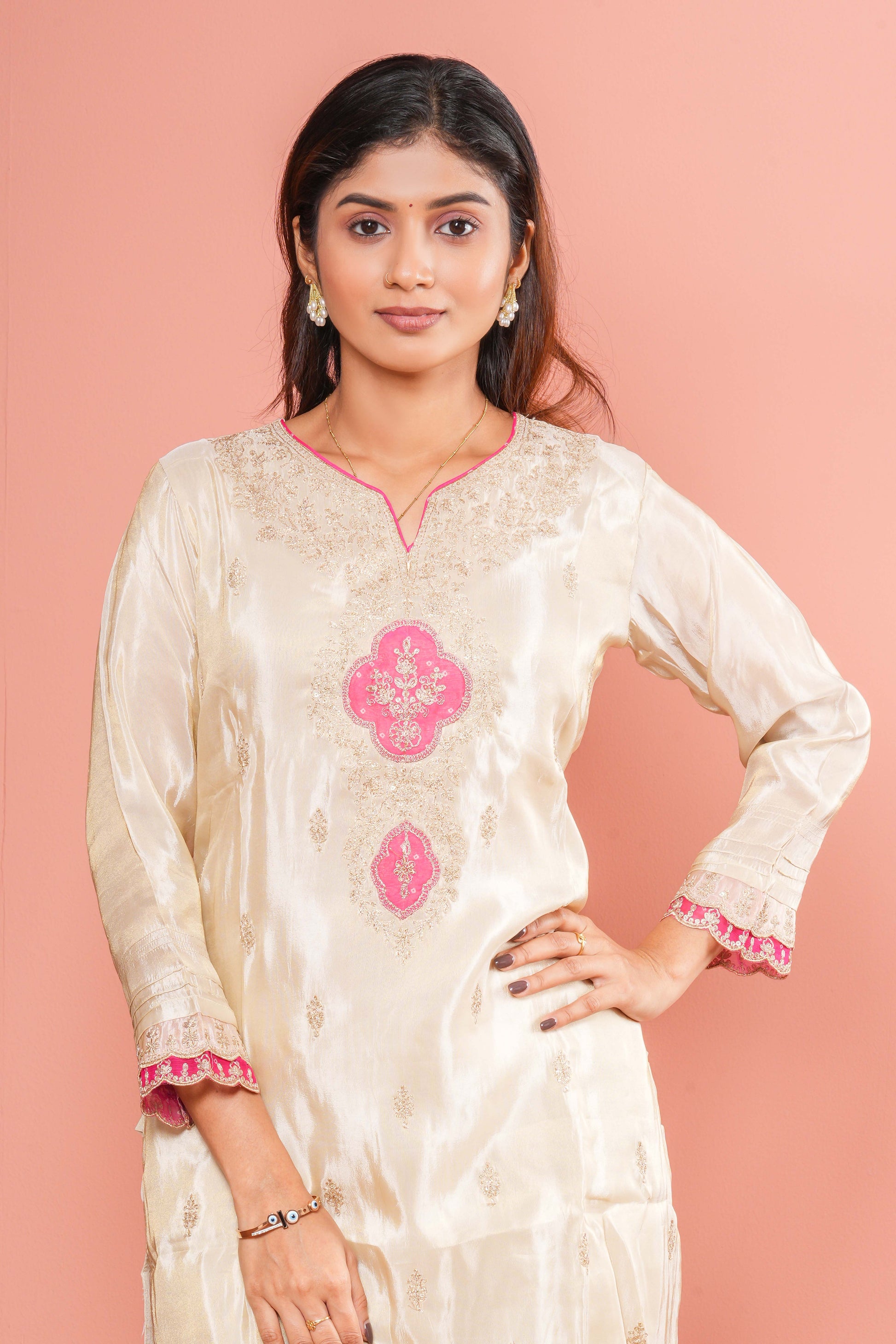 Sandal traditional suit with dupatta