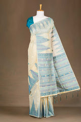 Sandal woven munga cotton saree