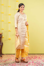 Sandal zari embroidered salwar suit