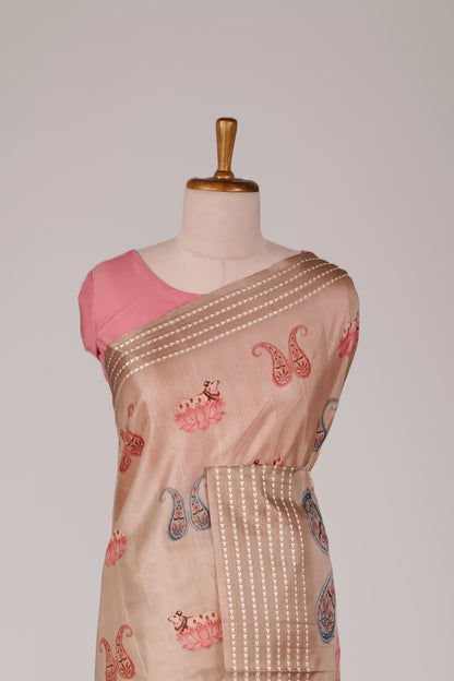 Saree with zari border