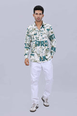 Satin fabric mens shirt