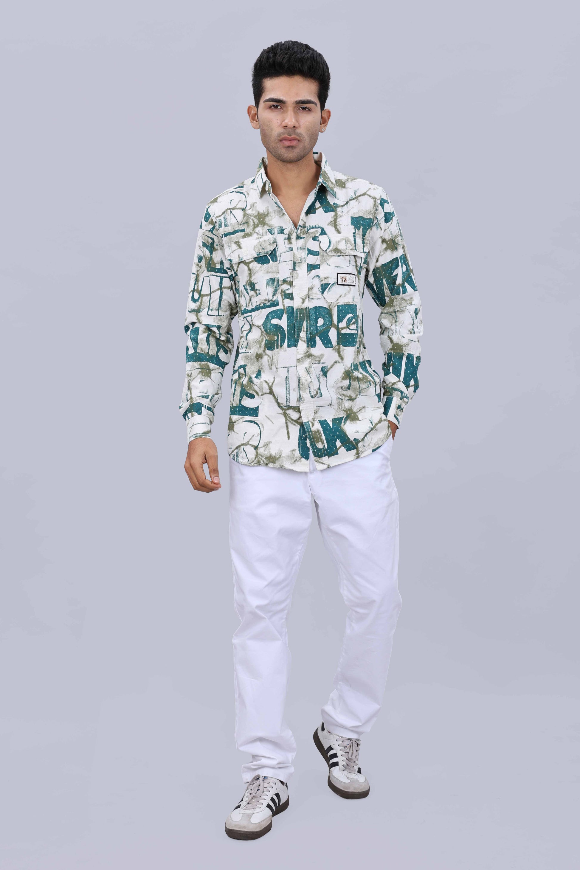 Satin fabric mens shirt