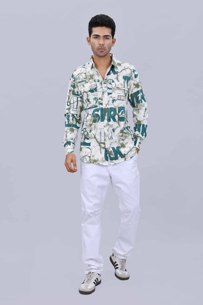 Satin fabric mens shirt