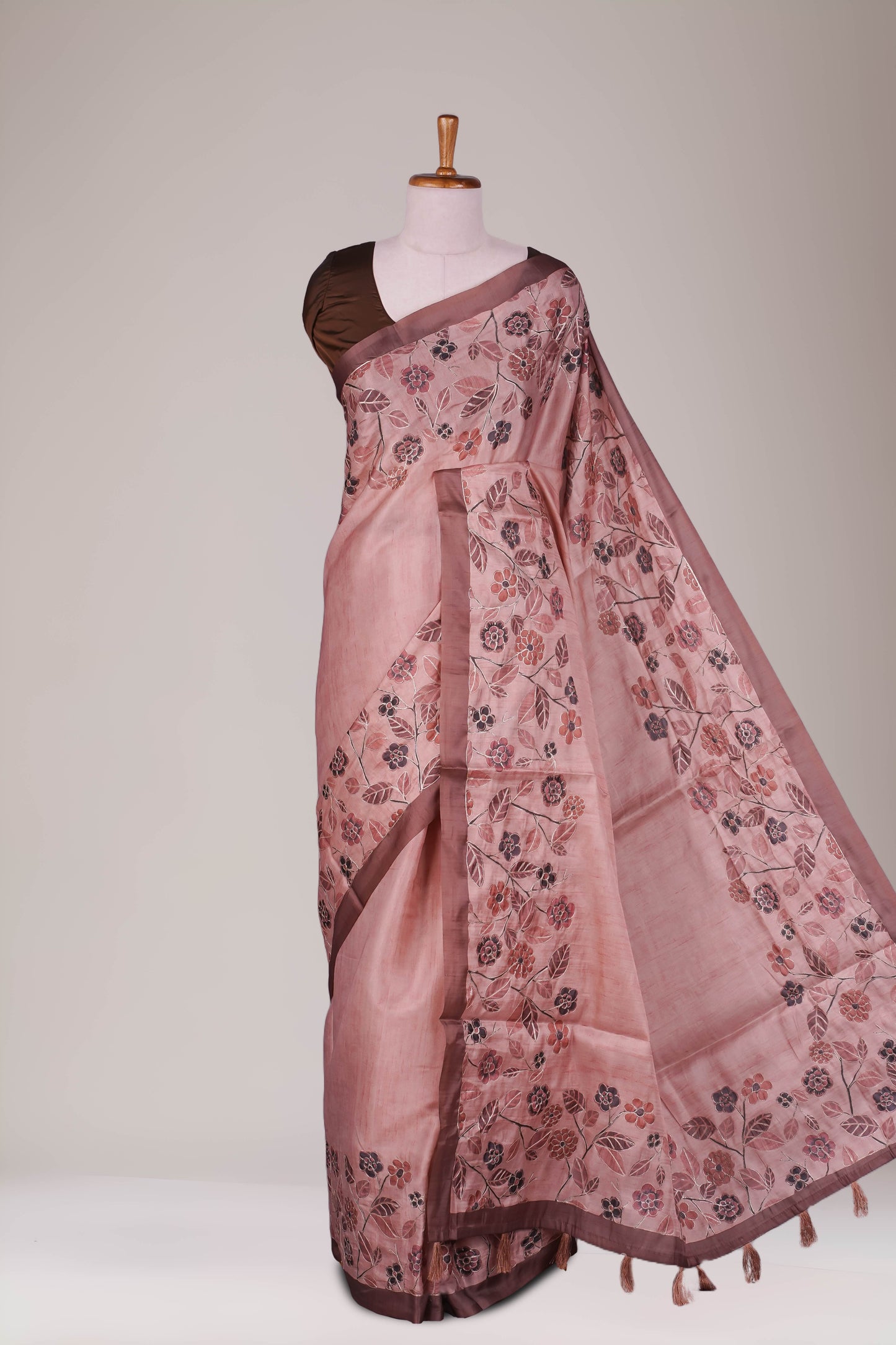 Satin tussar fabric 

