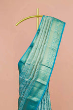 Sea green silks saree traditional