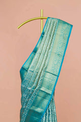 Sea green silks saree traditional