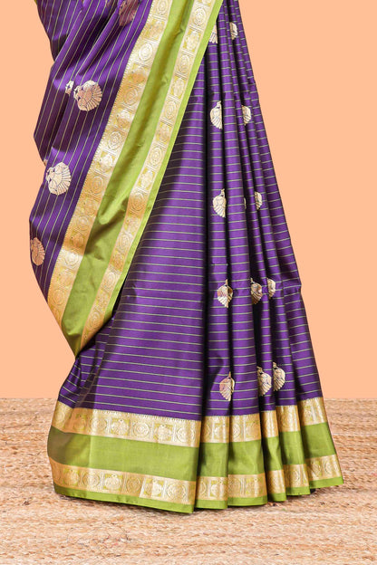 Semi soft silk festive pallu saree