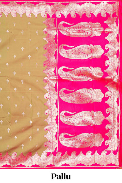 Semi soft silk peacock motif saree
