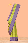 Semi soft silk zari check saree