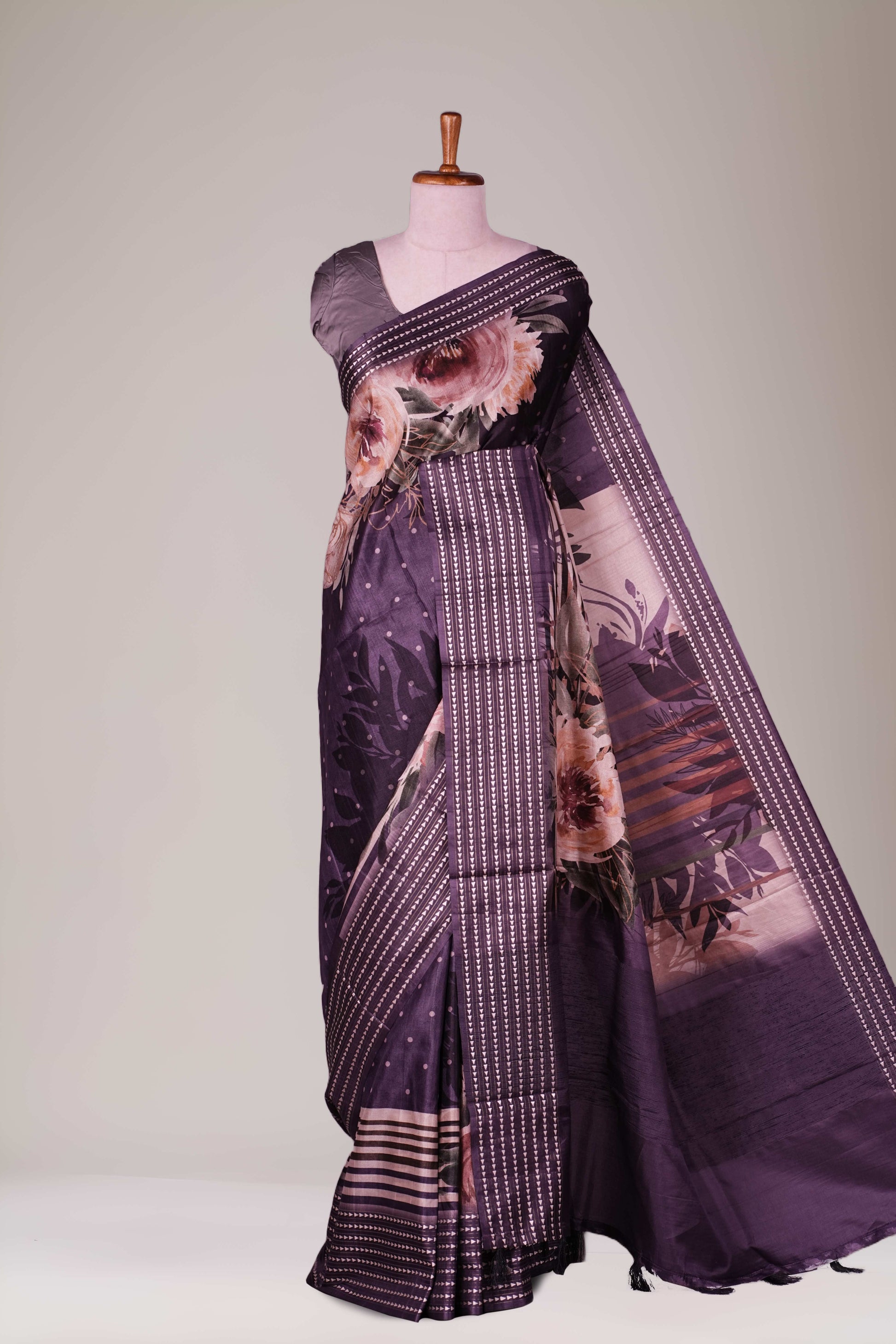 Semi tussar fabric saree
