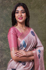  Shibori floral pallu 