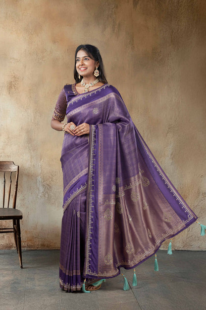 Shiny festive saree