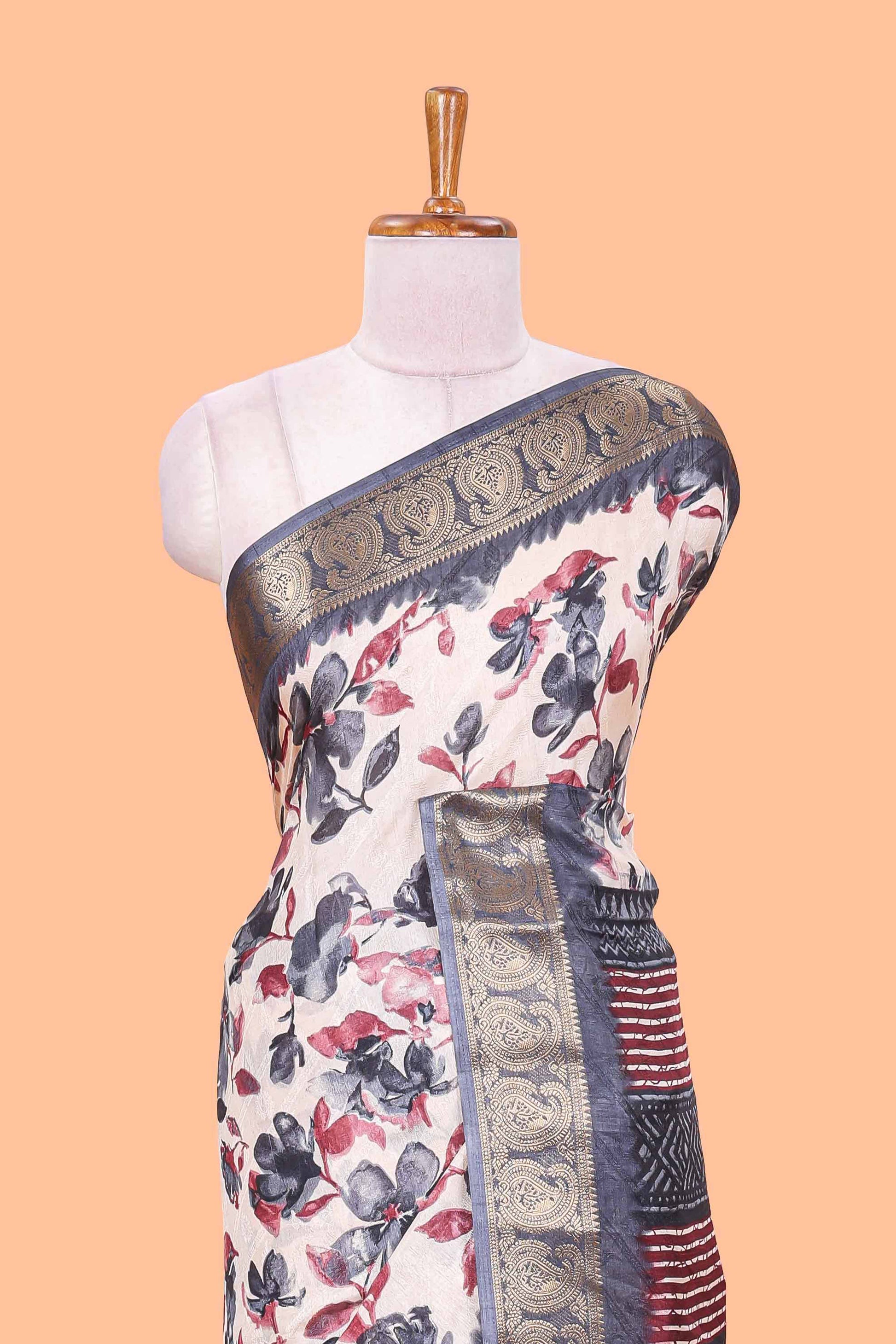 Silk floral motif design