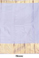 Silver bridal silk saree