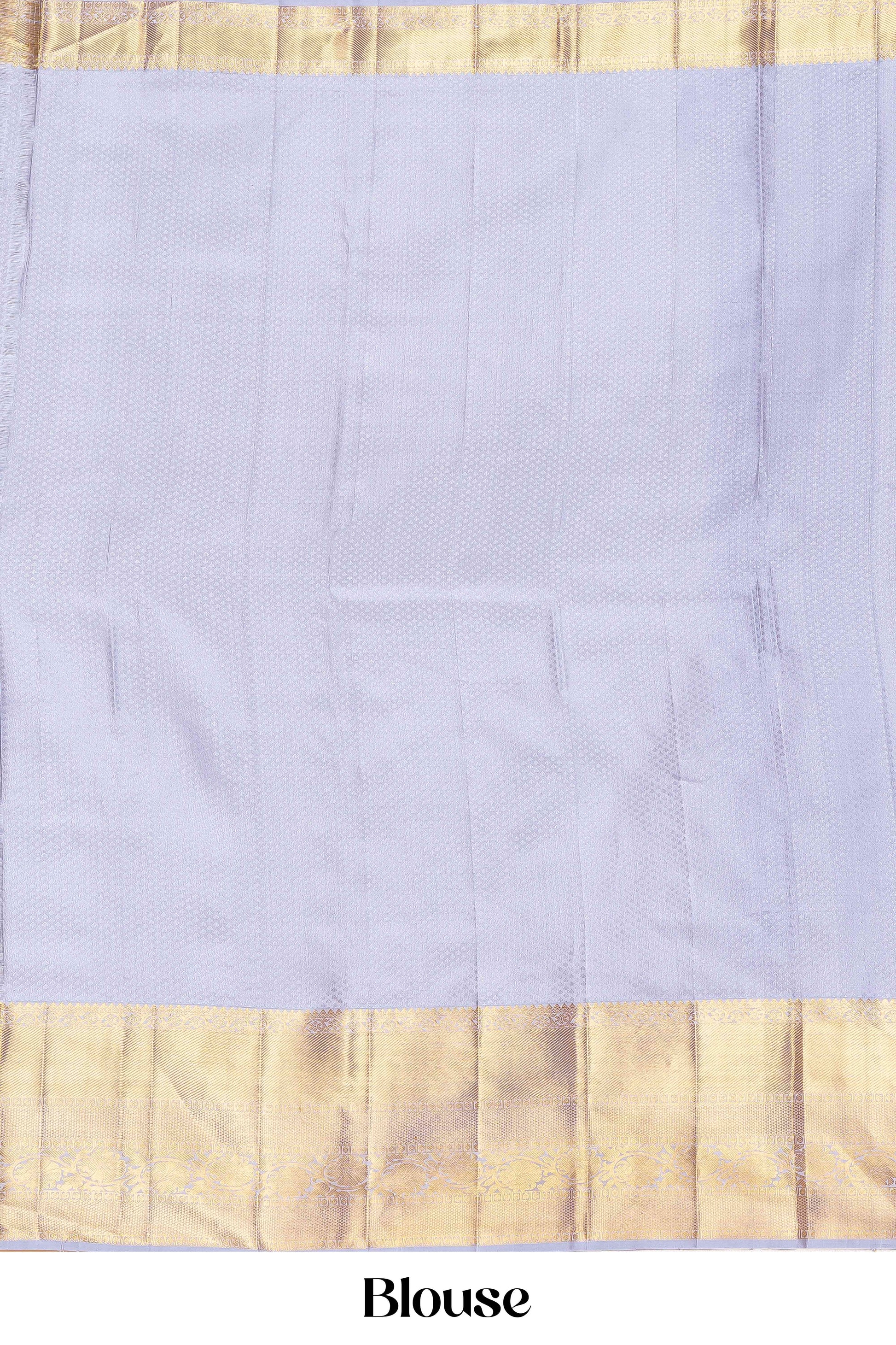 Silver bridal silk saree