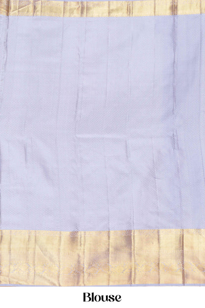 Silver bridal silk saree