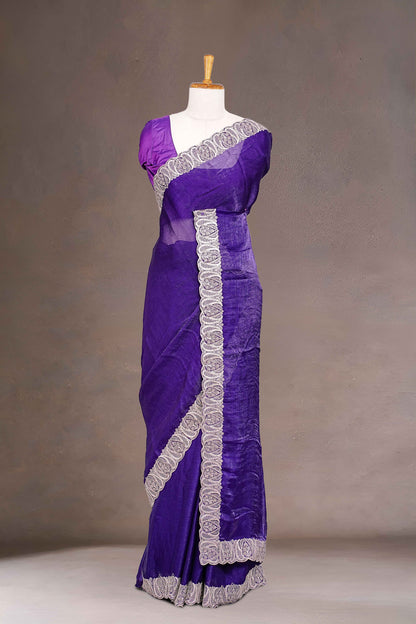 Silver thread embroidery