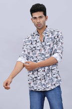 Slim fit patterned shirt