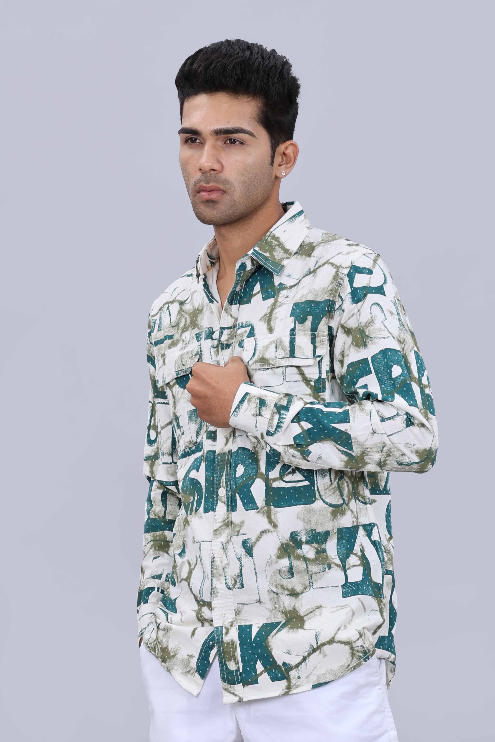 Slim fit satin shirt